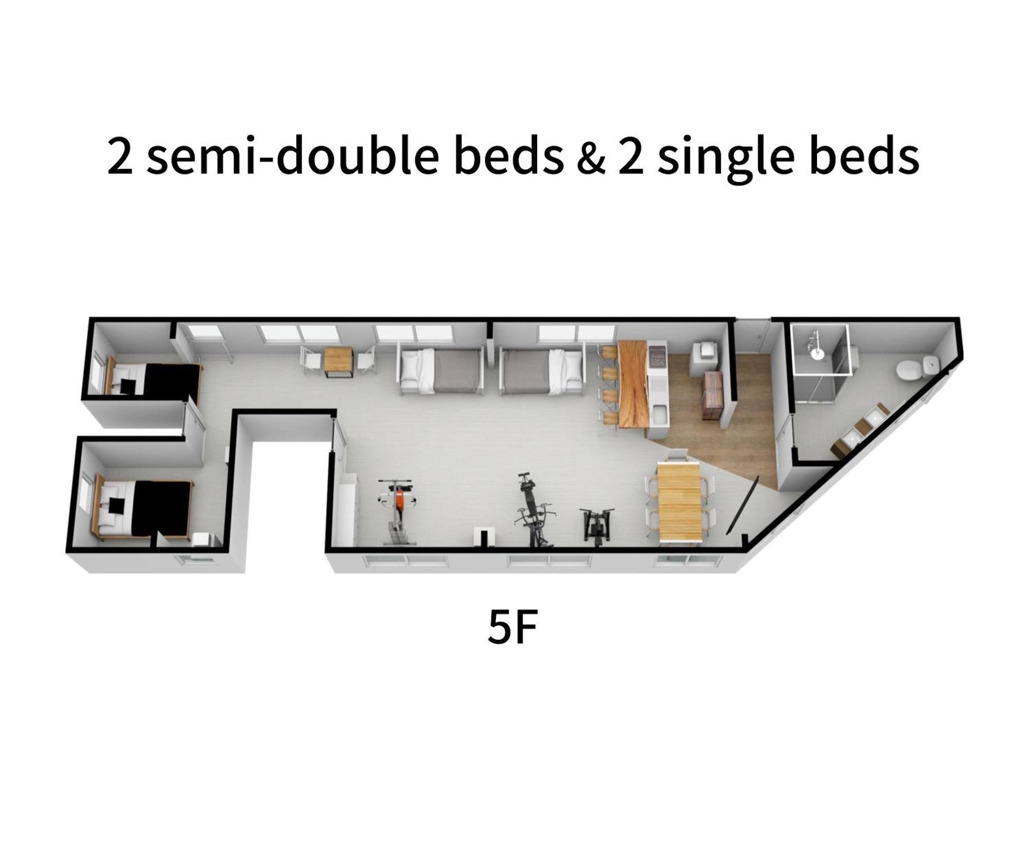 오사카 U.House 아파트 호텔 객실 사진